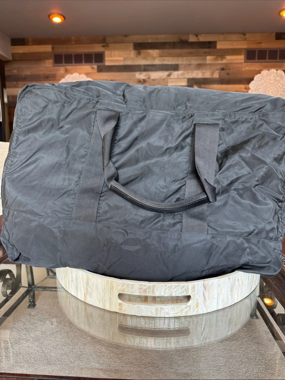 Prada Black Nylon Weekend/Travel Duffle Bag